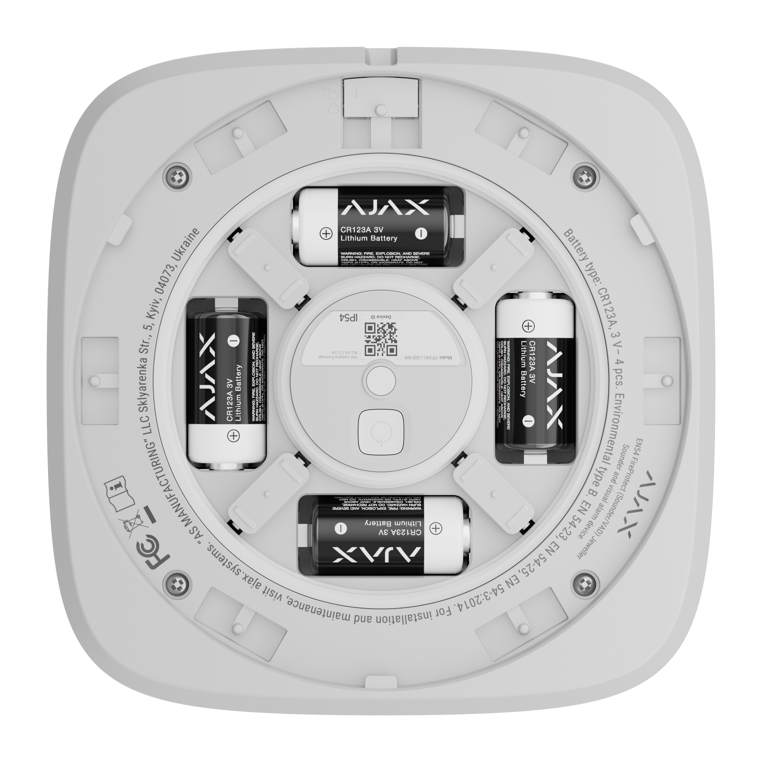 Ajax EN54 FireProtect (Sounder/VAD) white Ajax EN54 FireProtect (Sounder/VAD) white