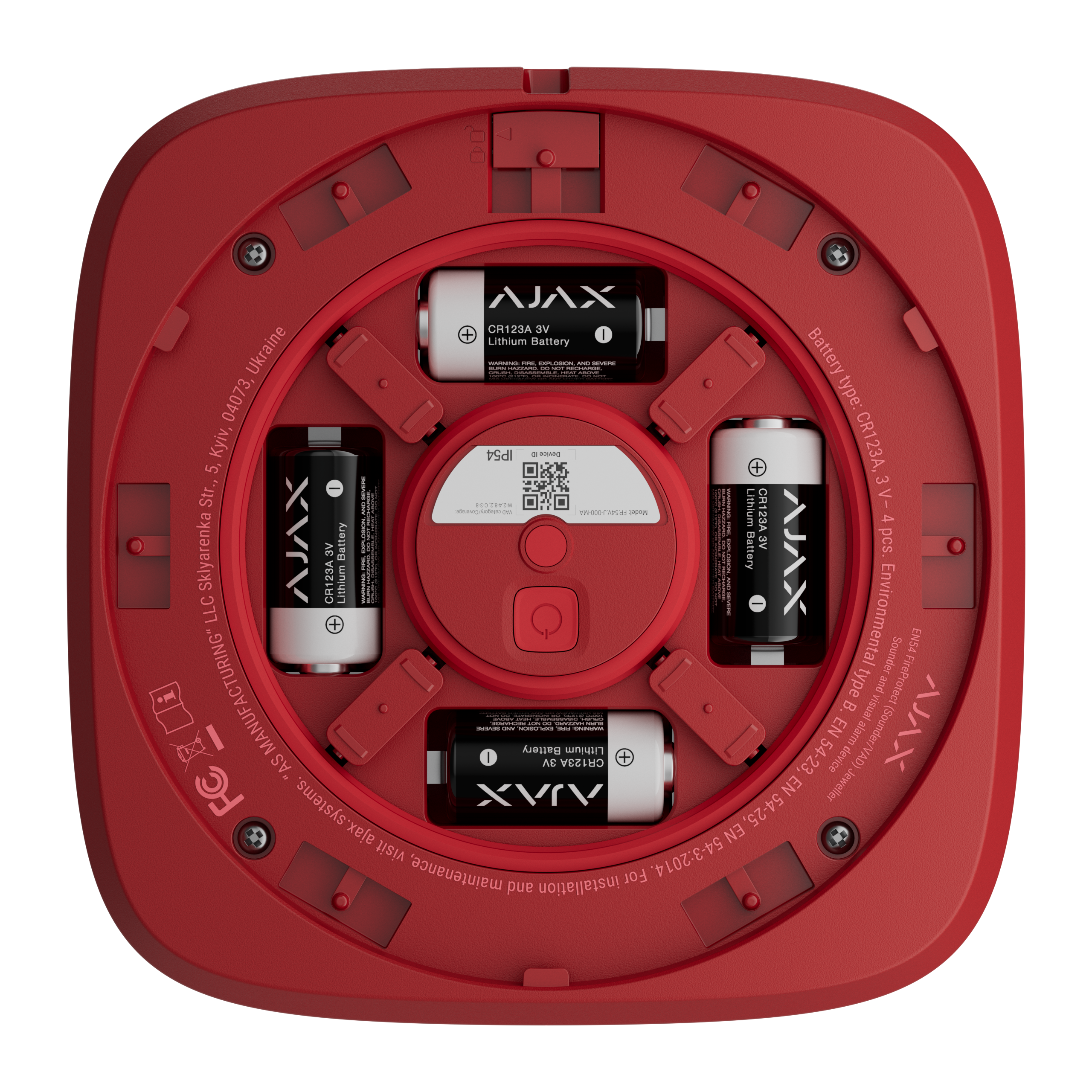 Ajax EN54 FireProtect (Sounder/VAD) red Ajax EN54 FireProtect (Sounder/VAD) red